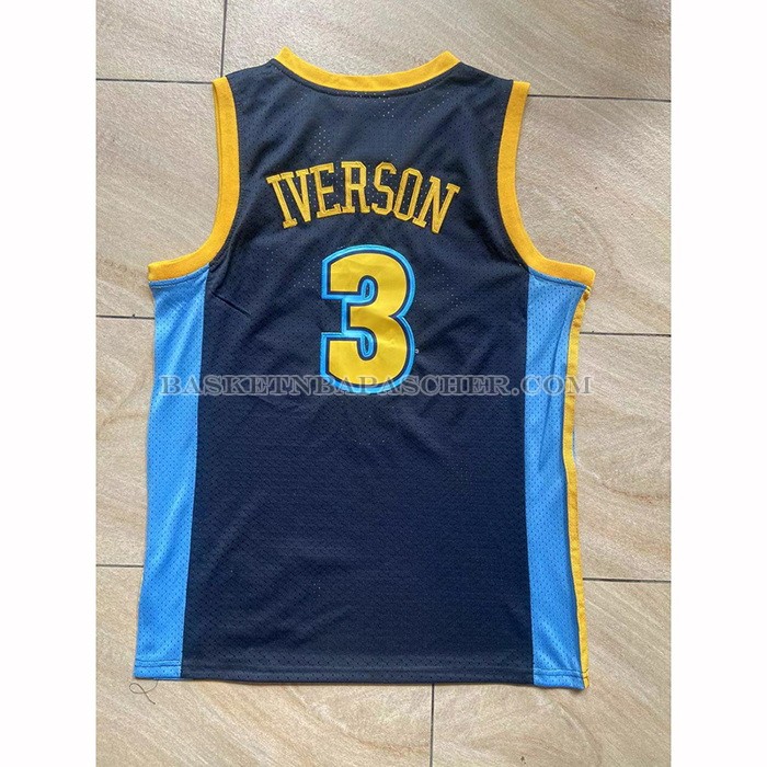 Maillot Denver Nuggets Allen Iverson NO 3 Mitchell & Ness 2006-07 Bleu2
